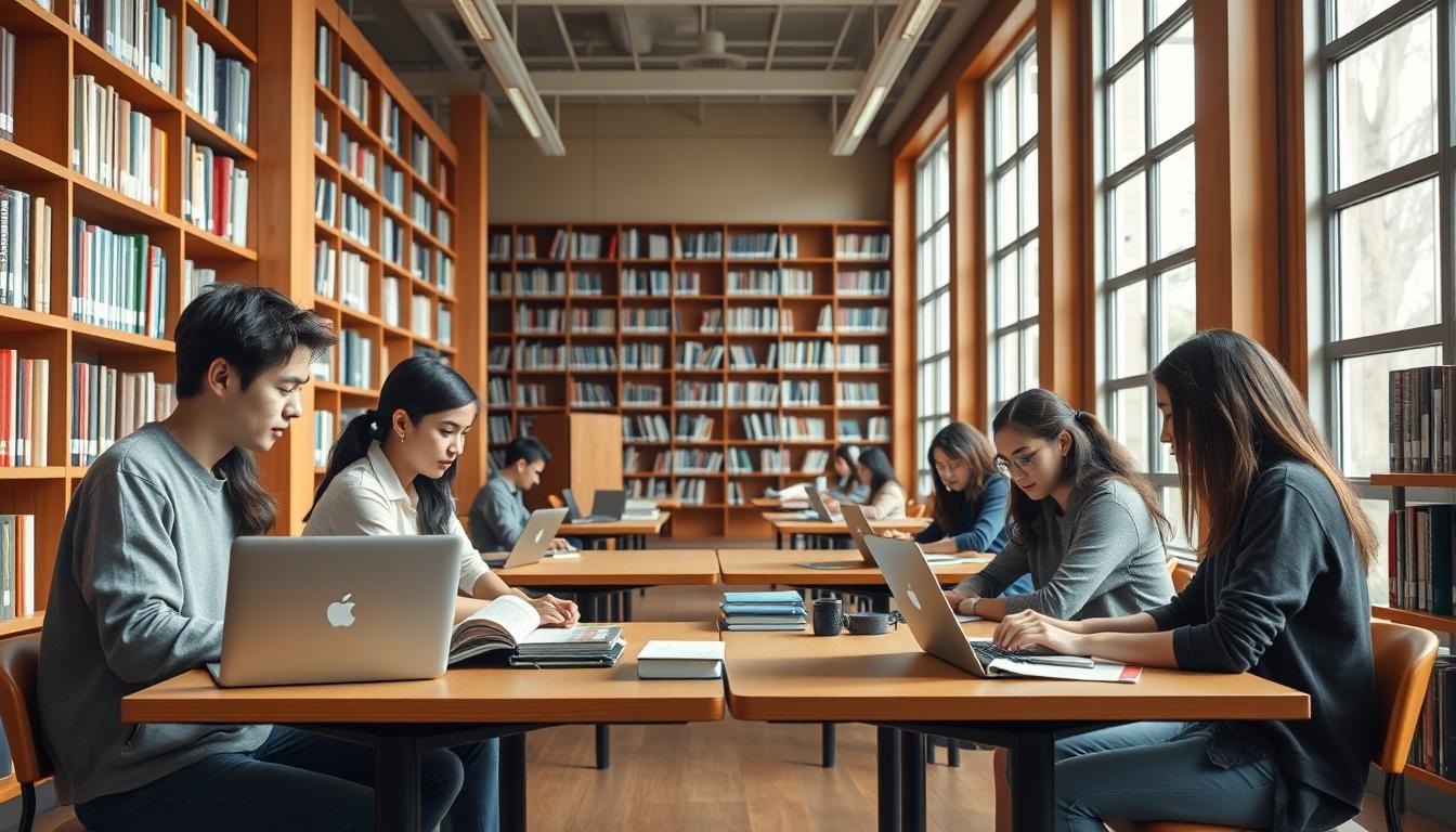 Student using a study guide to organize academic notes